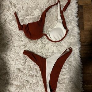 White and brown. Size medium brand shein.